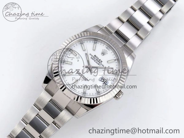 DateJust 41 126334 C+F 1:1 Best Edition 904L Steel White Dial on SS Oyster Bracelet VR3235