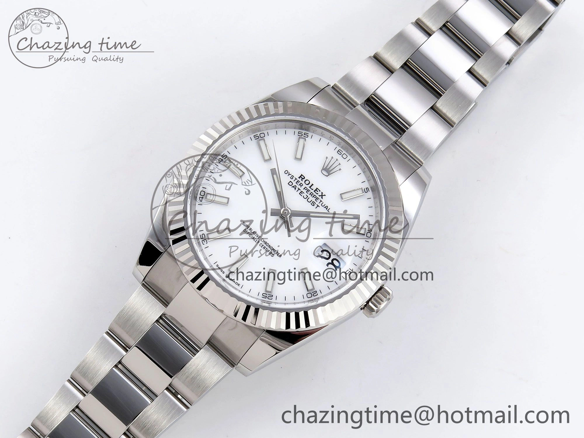 DateJust 41 126334 C+F 1:1 Best Edition 904L Steel White Dial on SS Oyster Bracelet VR3235