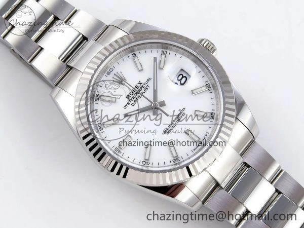 DateJust 41 126334 C+F 1:1 Best Edition 904L Steel White Dial on SS Oyster Bracelet VR3235
