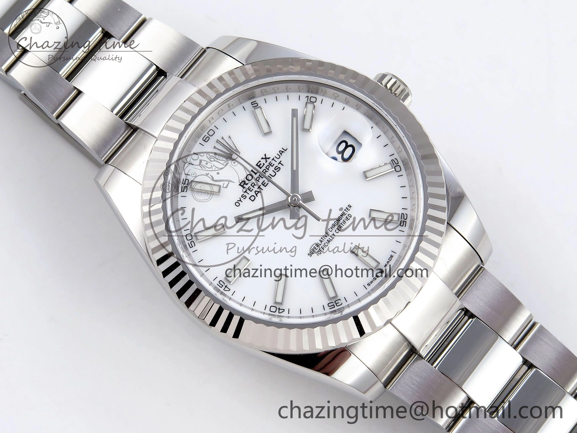 DateJust 41 126334 C+F 1:1 Best Edition 904L Steel White Dial on SS Oyster Bracelet VR3235