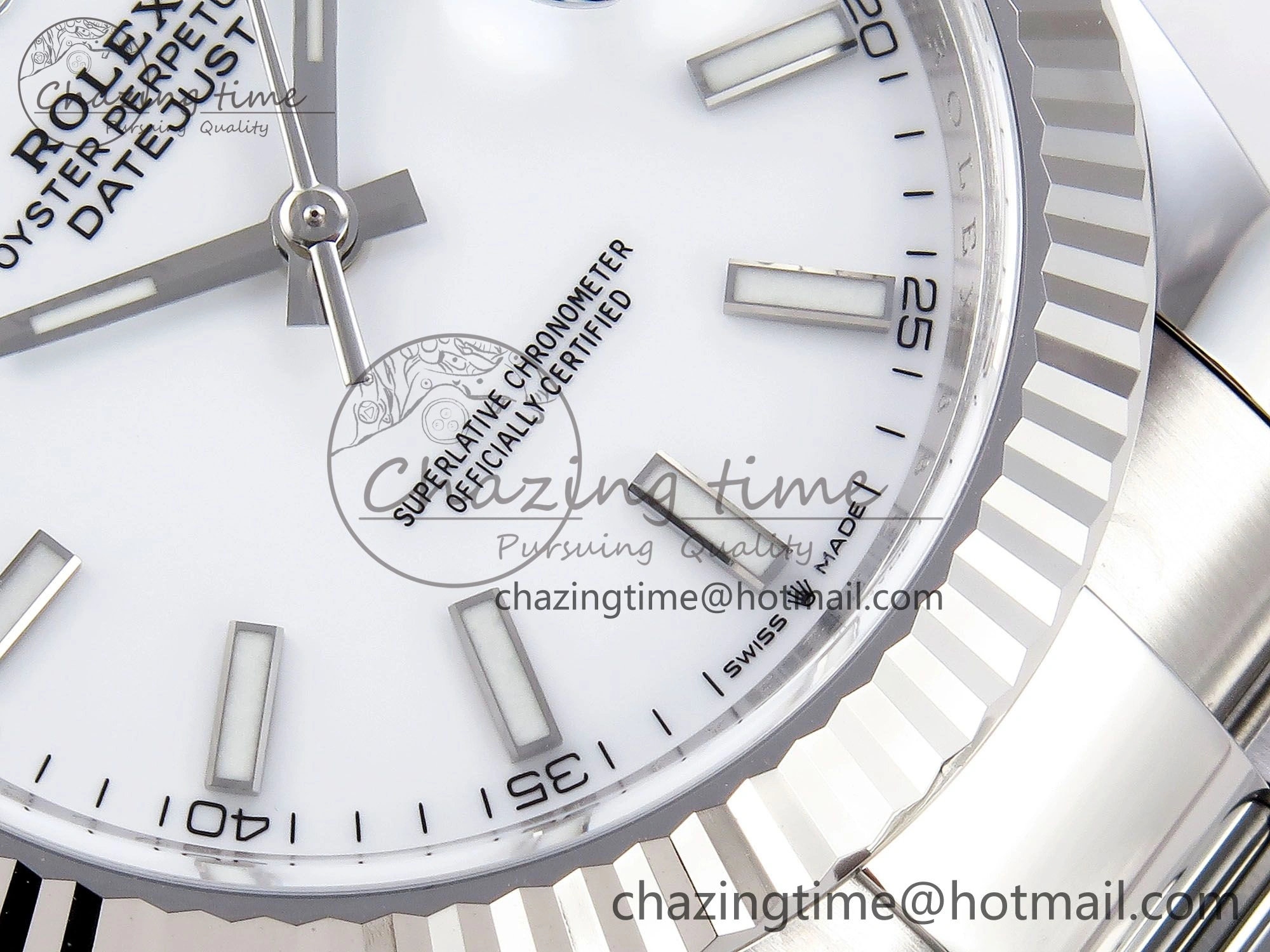 DateJust 41 126334 C+F 1:1 Best Edition 904L Steel White Dial on SS Oyster Bracelet VR3235