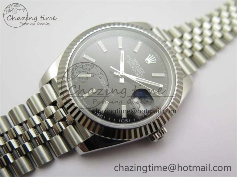 DateJust 41 126334 Clean 1:1 Best Edition 904L Steel Black Stick Dial on Jubilee Bracelet VR3235