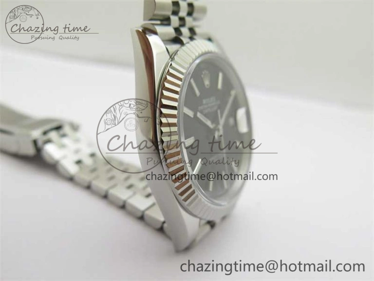 DateJust 41 126334 Clean 1:1 Best Edition 904L Steel Black Stick Dial on Jubilee Bracelet VR3235