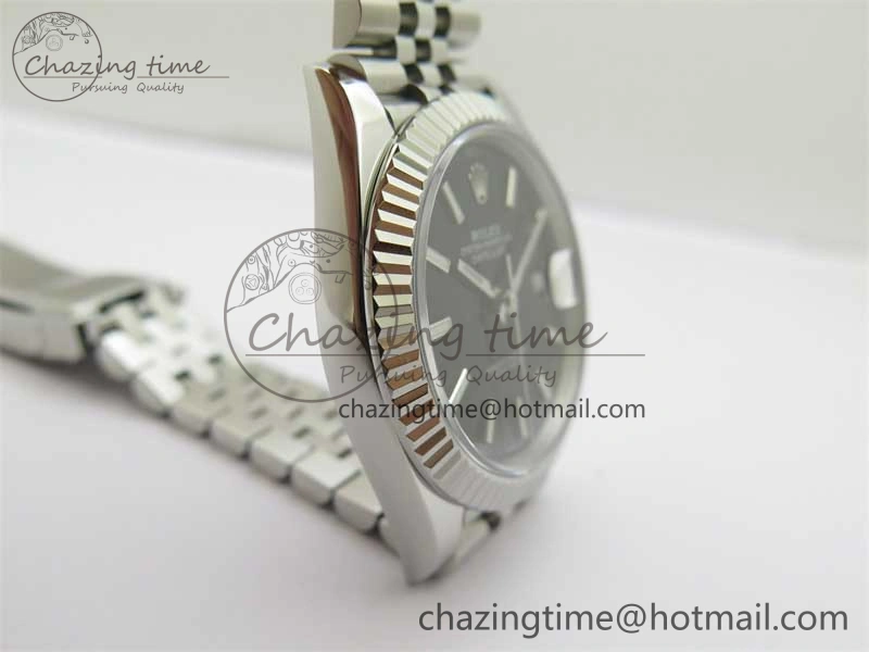 DateJust 41 126334 Clean 1:1 Best Edition 904L Steel Black Stick Dial on Jubilee Bracelet VR3235