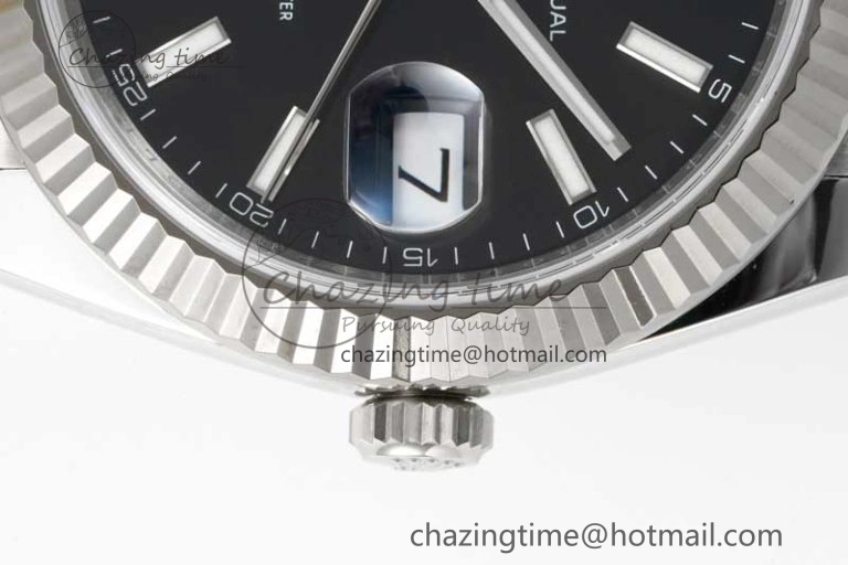 DateJust 41 126334 Clean 1:1 Best Edition 904L Steel Black Stick Dial on Jubilee Bracelet VR3235