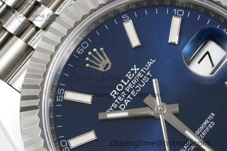 DateJust 41 126334 Clean 1:1 Best Edition 904L Steel Blue Stick Dial on Jubilee Bracelet VR3235