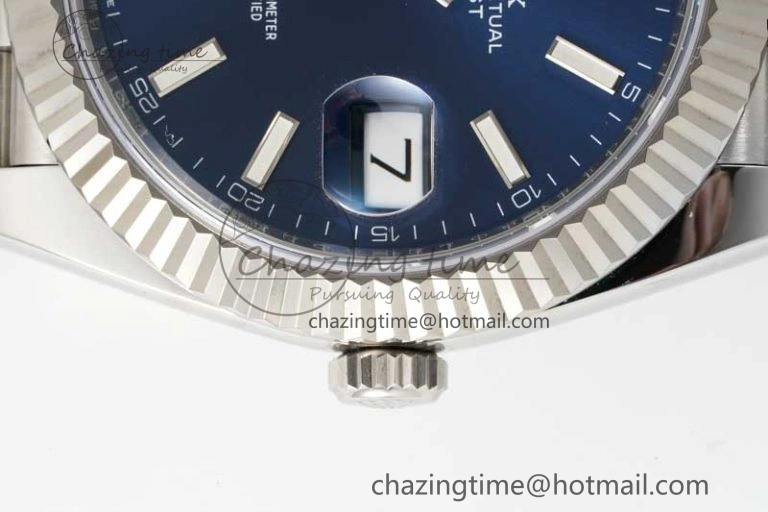 DateJust 41 126334 Clean 1:1 Best Edition 904L Steel Blue Stick Dial on Jubilee Bracelet VR3235