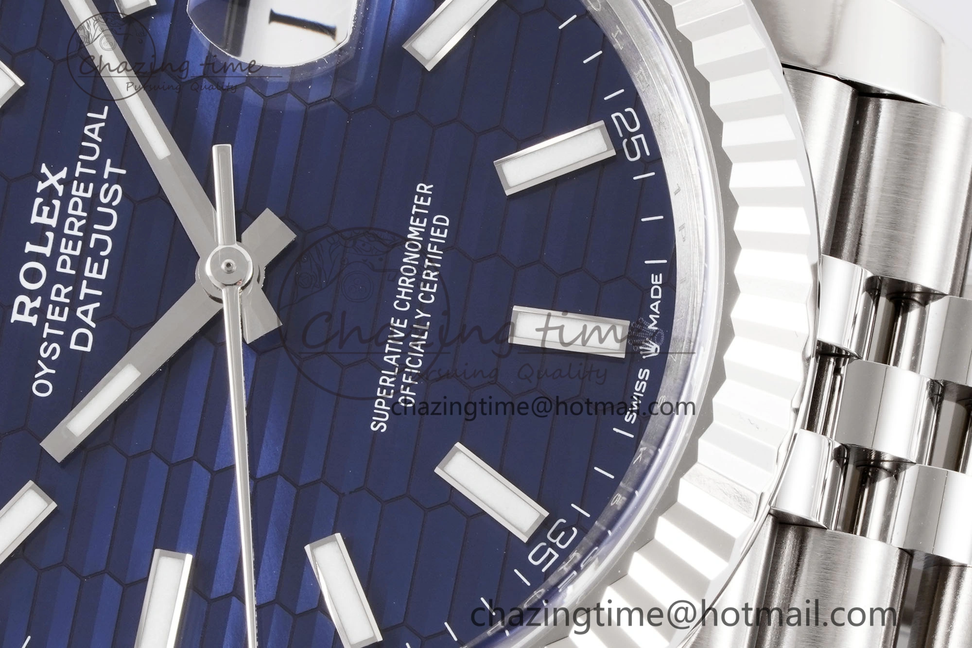 DateJust 41 126334 Clean 1:1 Best Edition 904L Steel Blue Texuted Dial on Jubilee Bracelet VR3235