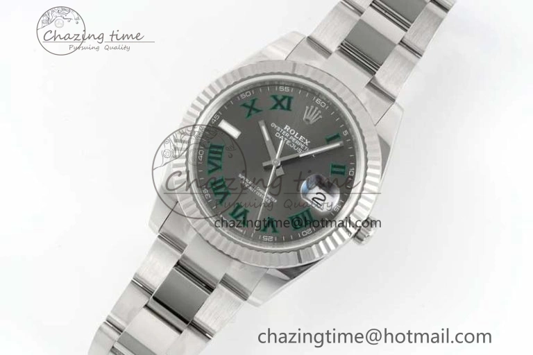 DateJust 41 126334 Clean 1:1 Best Edition 904L Steel Gray Roman Dial on Oyster Bracelet VR3235