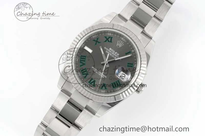 DateJust 41 126334 Clean 1:1 Best Edition 904L Steel Gray Roman Dial on Oyster Bracelet VR3235