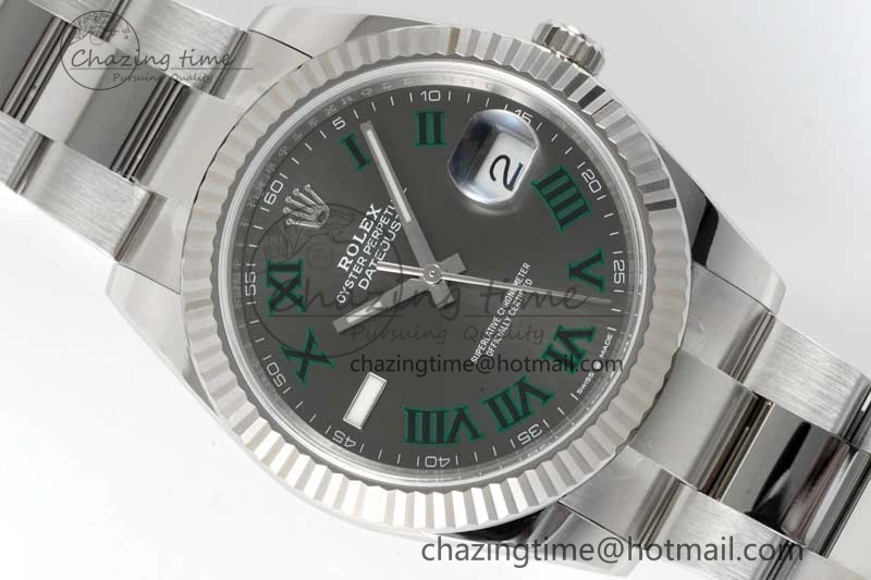 DateJust 41 126334 Clean 1:1 Best Edition 904L Steel Gray Roman Dial on Oyster Bracelet VR3235