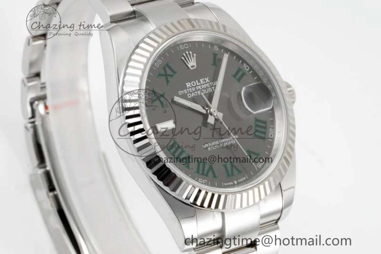 DateJust 41 126334 Clean 1:1 Best Edition 904L Steel Gray Roman Dial on Oyster Bracelet VR3235