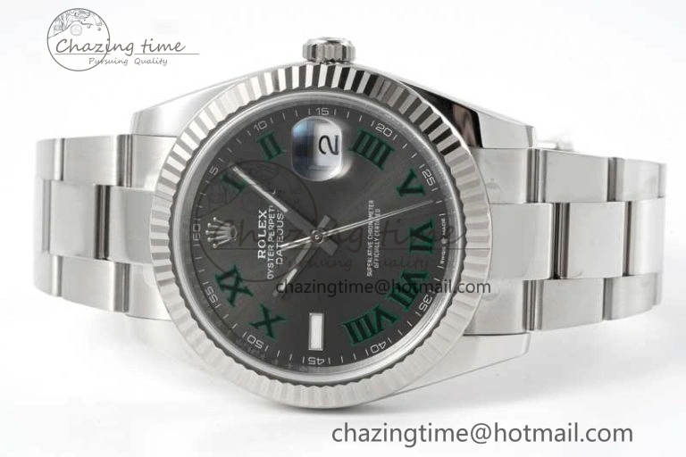 DateJust 41 126334 Clean 1:1 Best Edition 904L Steel Gray Roman Dial on Oyster Bracelet VR3235