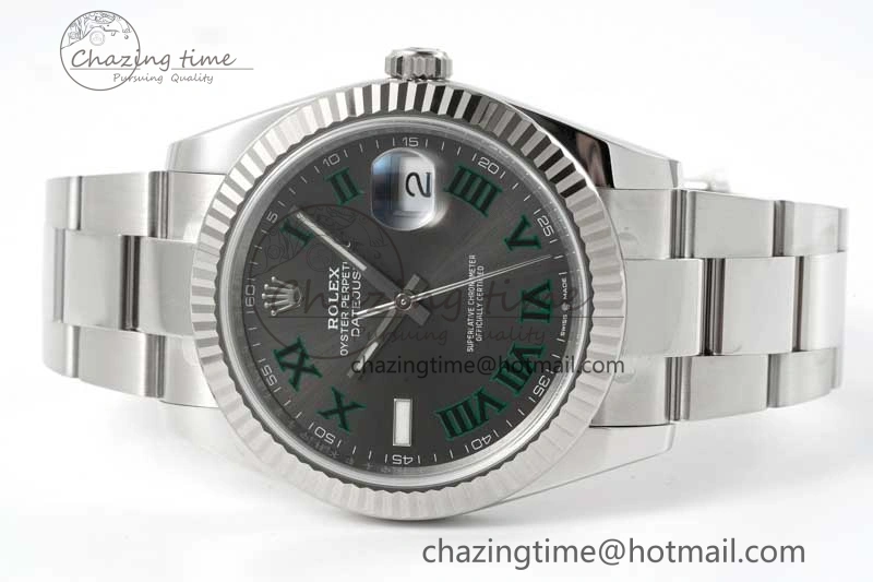 DateJust 41 126334 Clean 1:1 Best Edition 904L Steel Gray Roman Dial on Oyster Bracelet VR3235