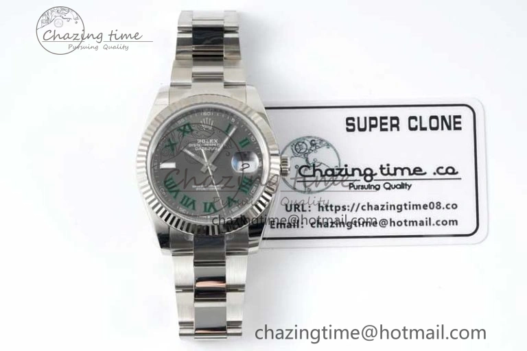 DateJust 41 126334 Clean 1:1 Best Edition 904L Steel Gray Roman Dial on Oyster Bracelet VR3235