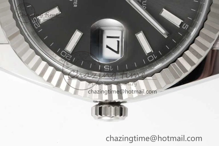 DateJust 41 126334 Clean 1:1 Best Edition 904L Steel Gray Stick Dial on Oyster Bracelet VR3235