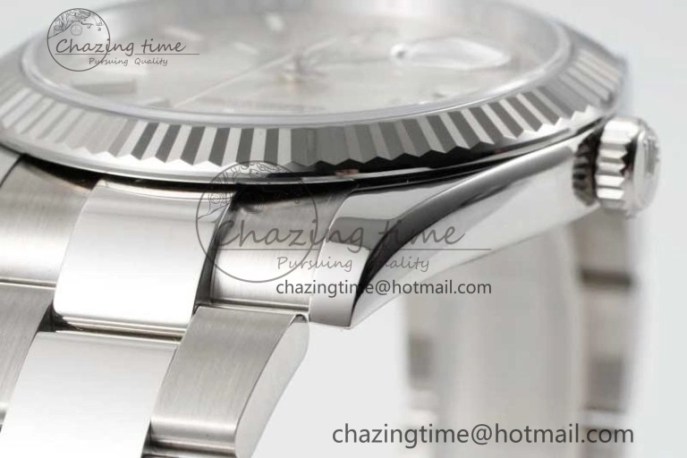 DateJust 41 126334 Clean 1:1 Best Edition 904L Steel Silver Stick Dial on Oyster Bracelet VR3235