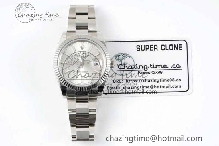 DateJust 41 126334 Clean 1:1 Best Edition 904L Steel Silver Stick Dial on Oyster Bracelet VR3235
