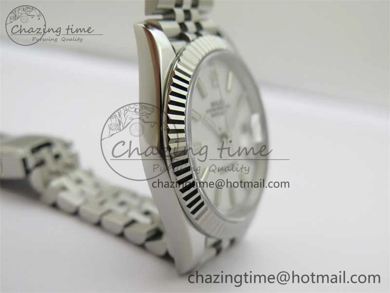 DateJust 41 126334 Clean 1:1 Best Edition 904L Steel White Stick Dial on Jubilee Bracelet VR3235