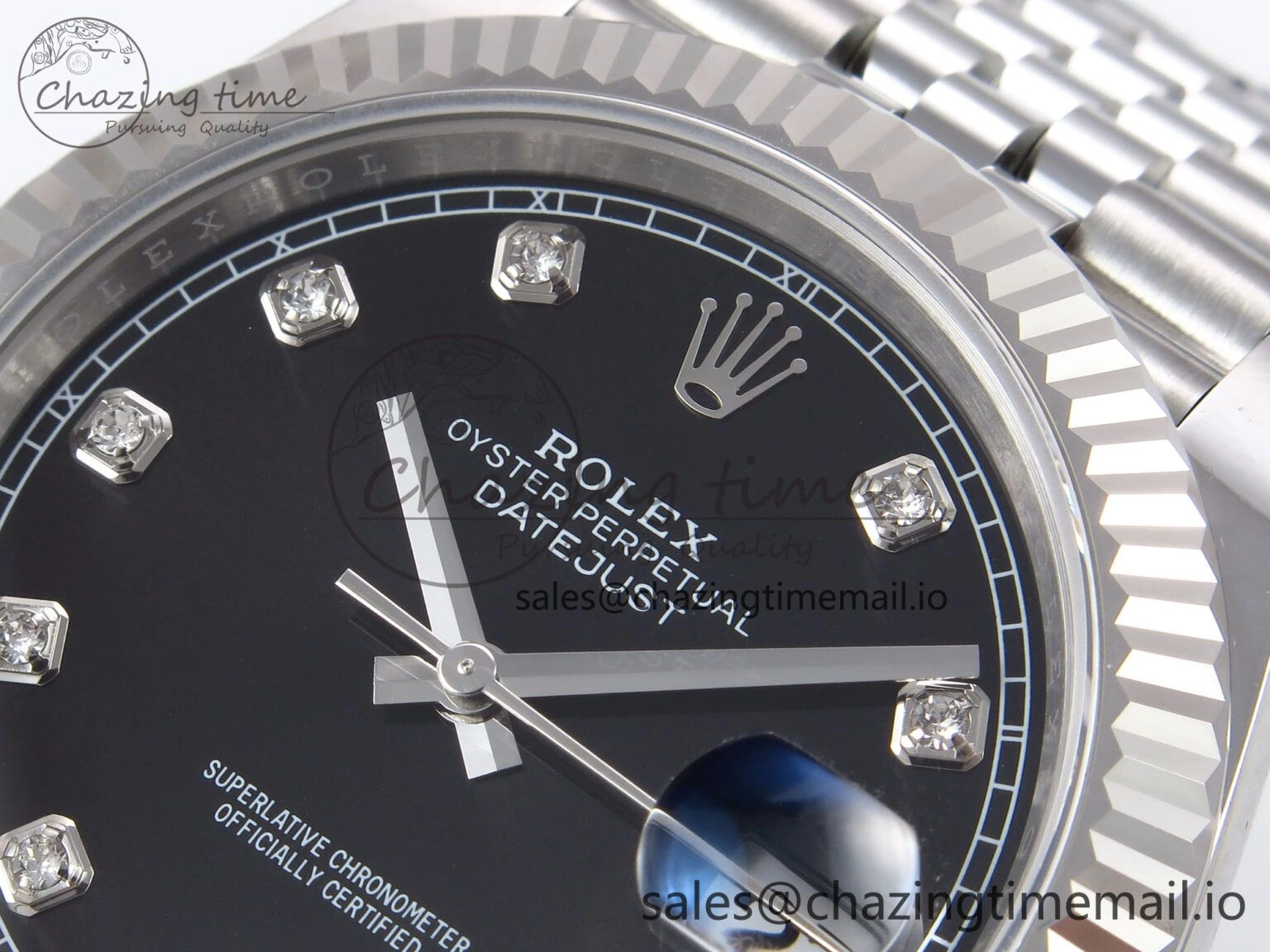 DateJust 41 126334 EWEF Best Edition Black Diamonds Dial on Jubilee Bracelet A3235