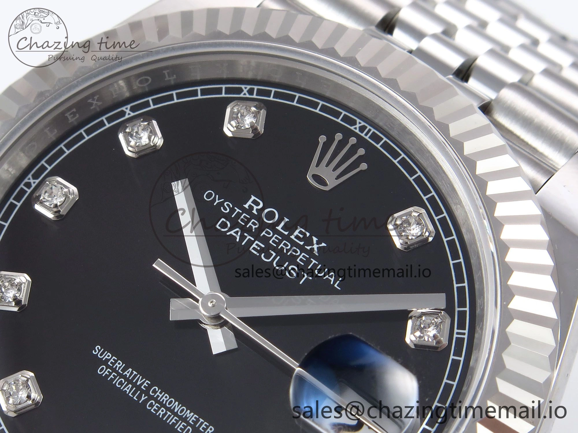 DateJust 41 126334 EWEF Best Edition Black Diamonds Dial on Jubilee Bracelet A3235