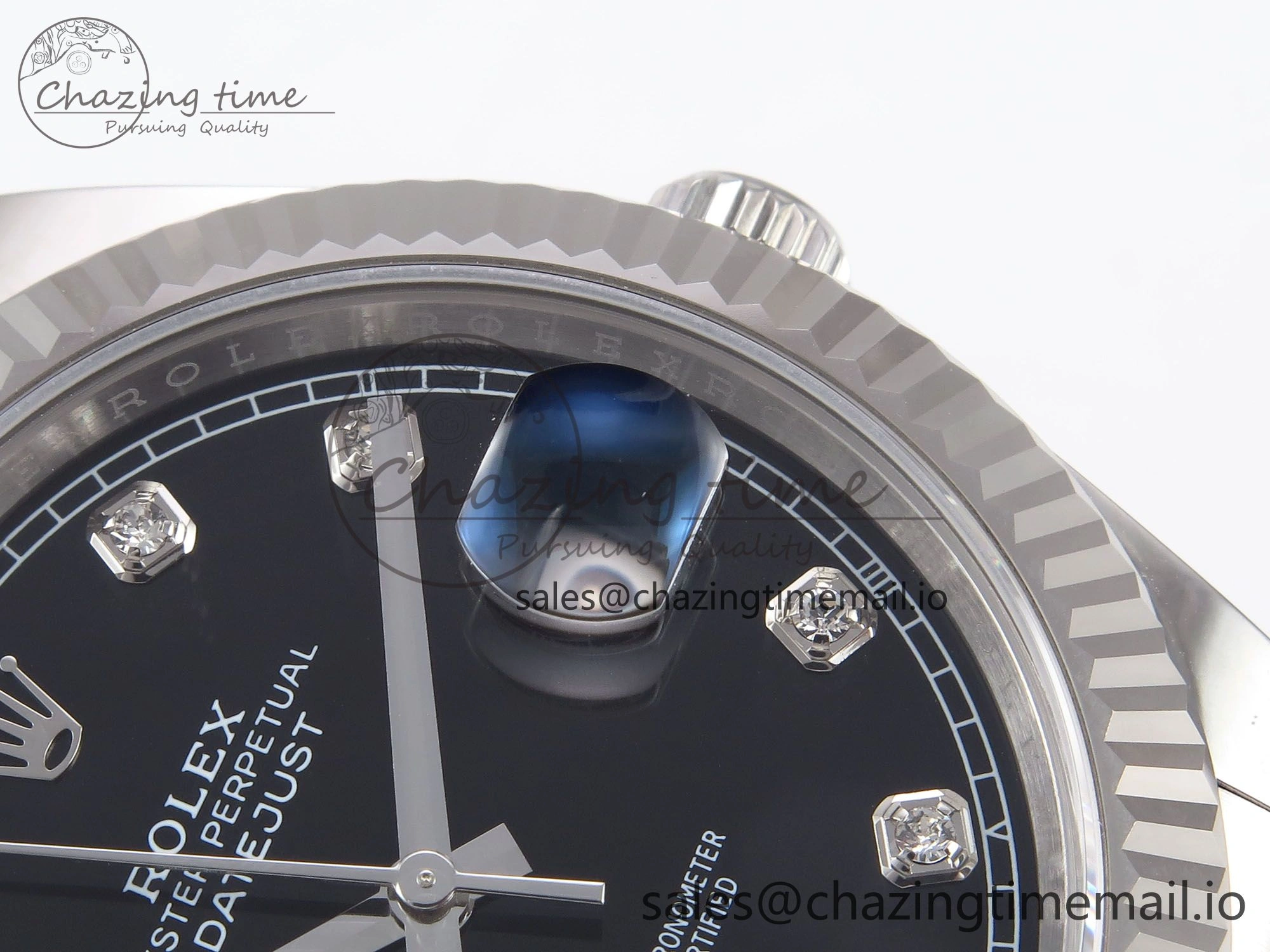 DateJust 41 126334 EWEF Best Edition Black Diamonds Dial on Oyster Bracelet A3235