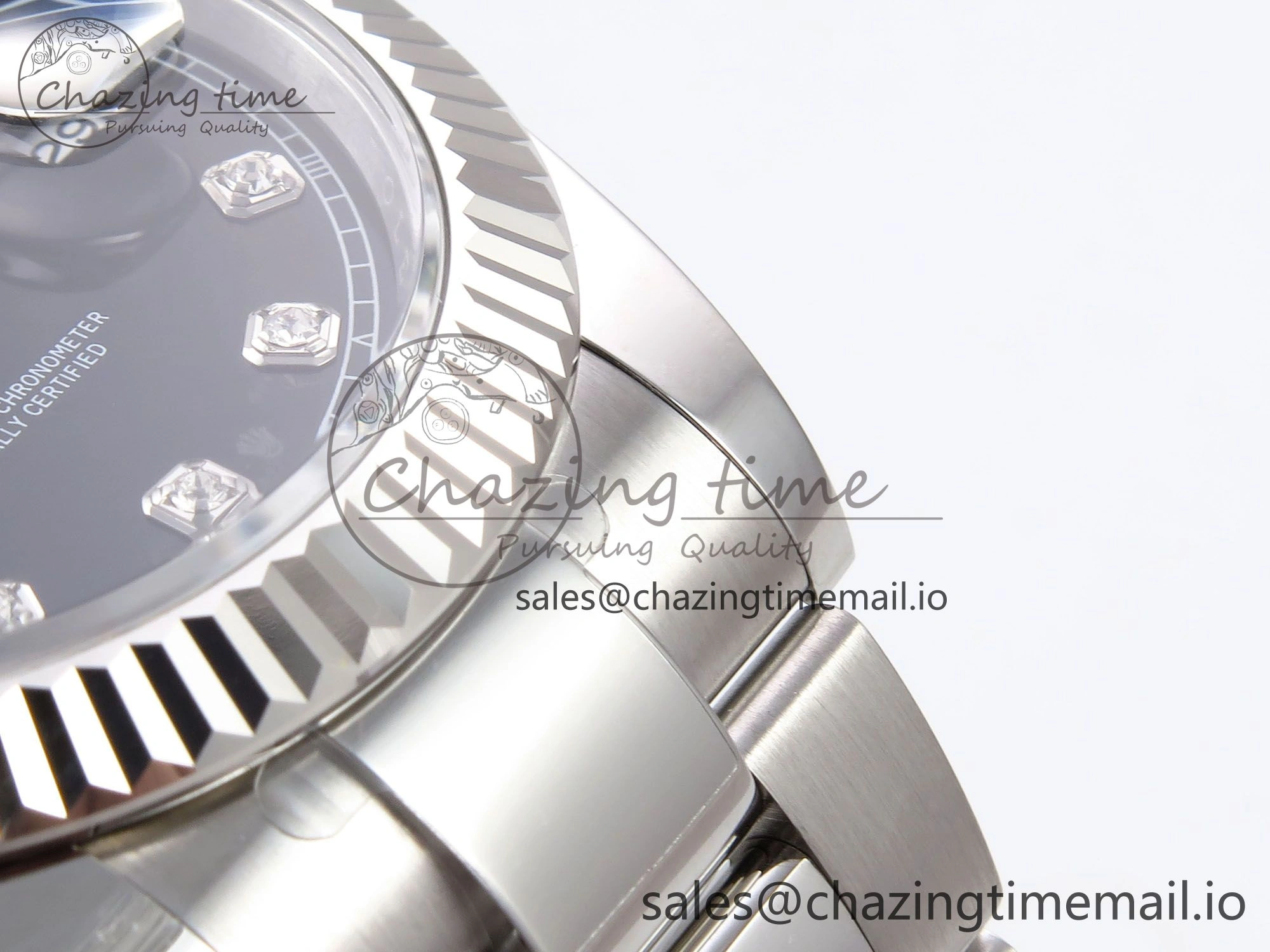 DateJust 41 126334 EWEF Best Edition Black Diamonds Dial on Oyster Bracelet A3235