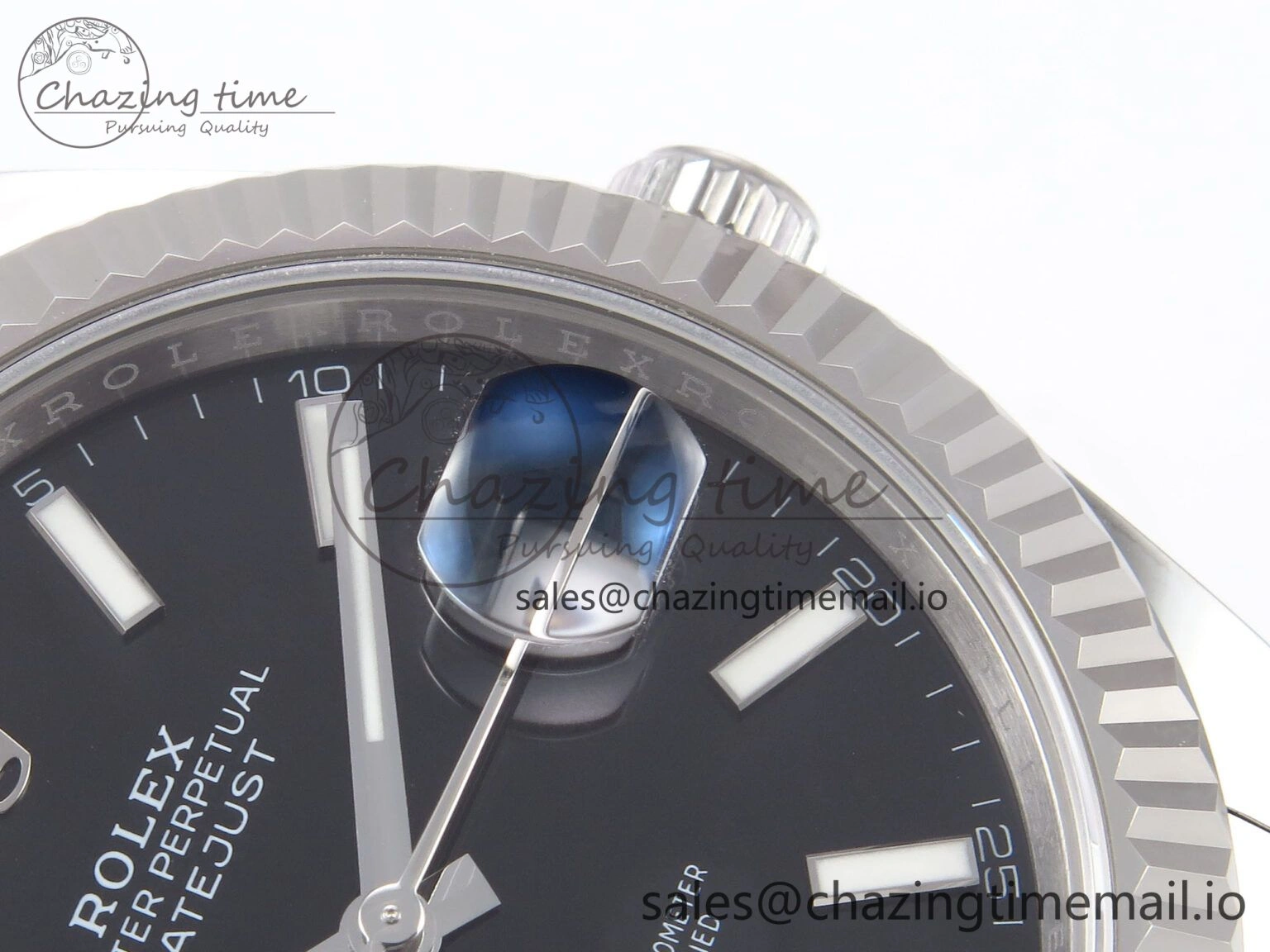 DateJust 41 126334 EWEF Best Edition Black Stick Dial on Oyster Bracelet A3235
