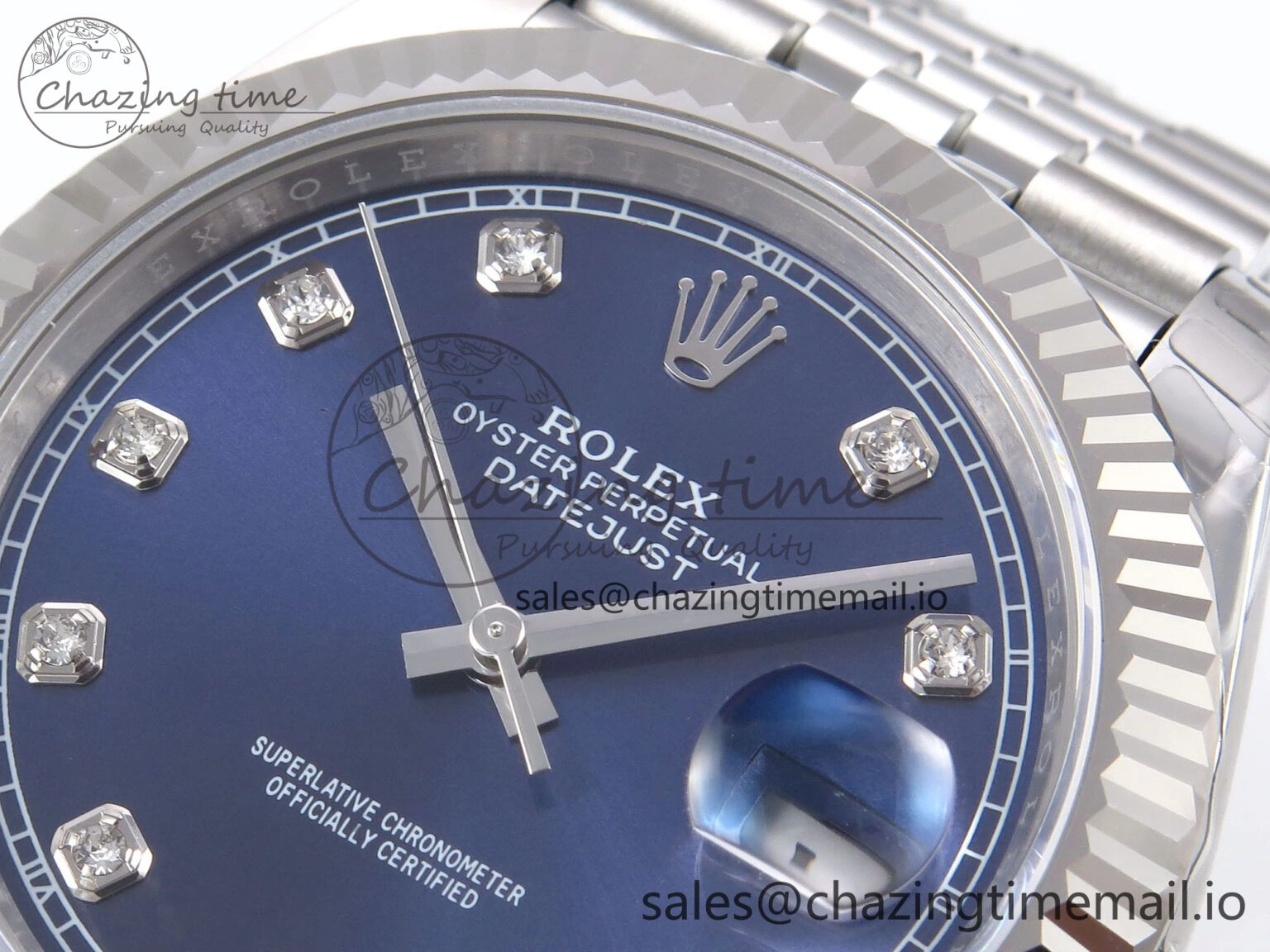 DateJust 41 126334 EWEF Best Edition Blue Diamonds Dial on Jubilee Bracelet A3235