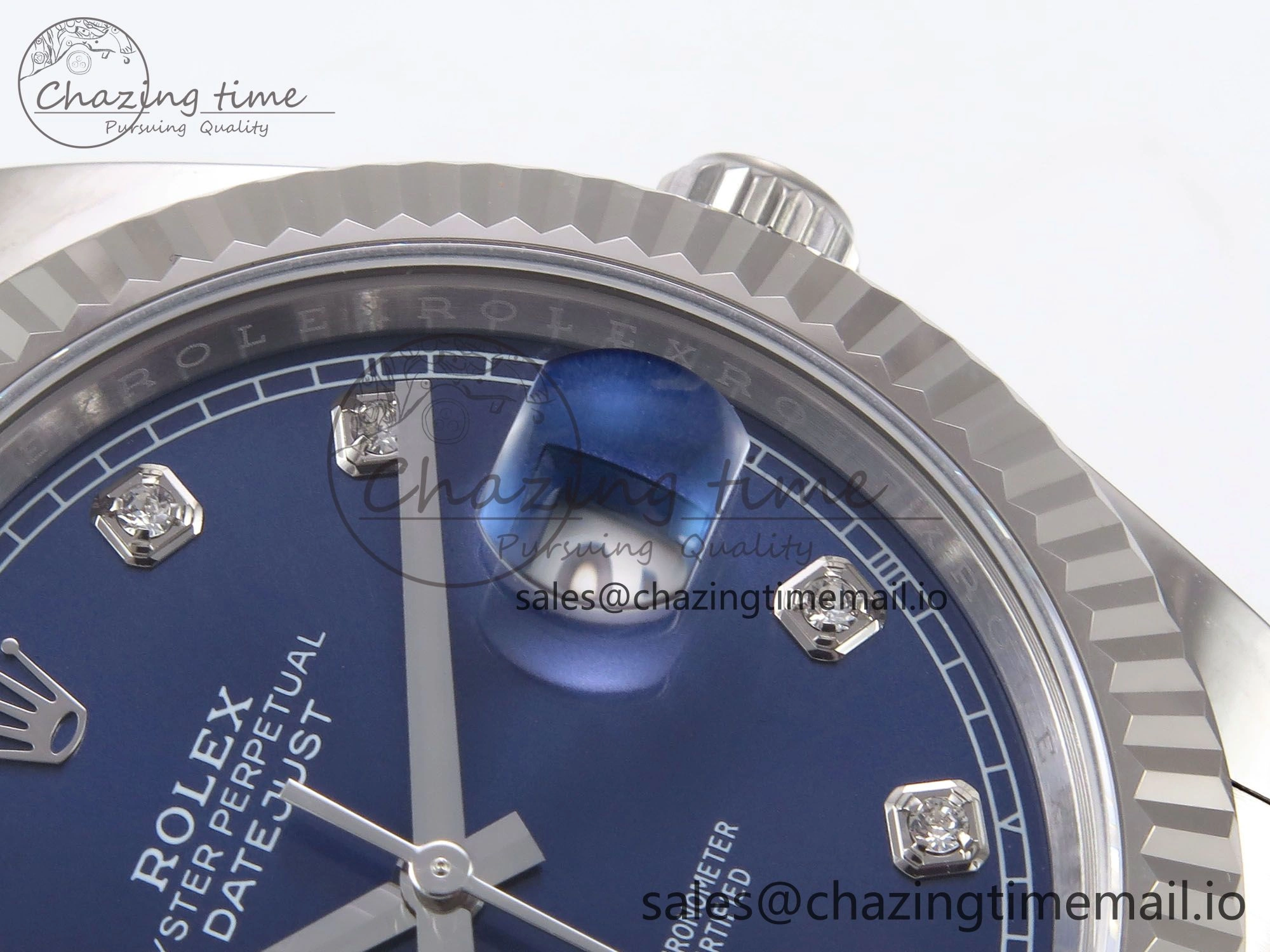 DateJust 41 126334 EWEF Best Edition Blue Diamonds Dial on Oyster Bracelet A3235