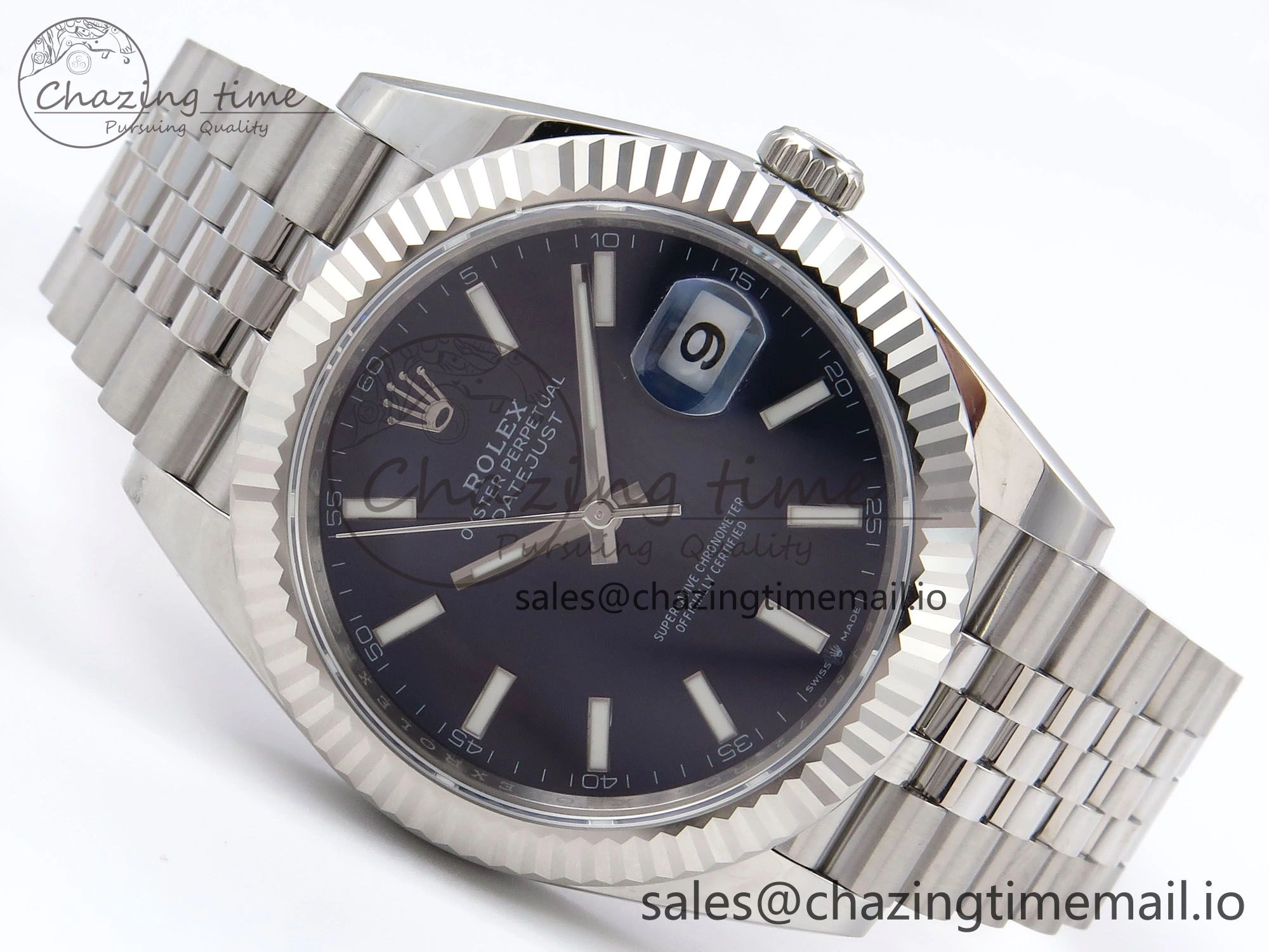 DateJust 41 126334 EWEF Best Edition Blue Stick Dial on Jubilee Bracelet A3235