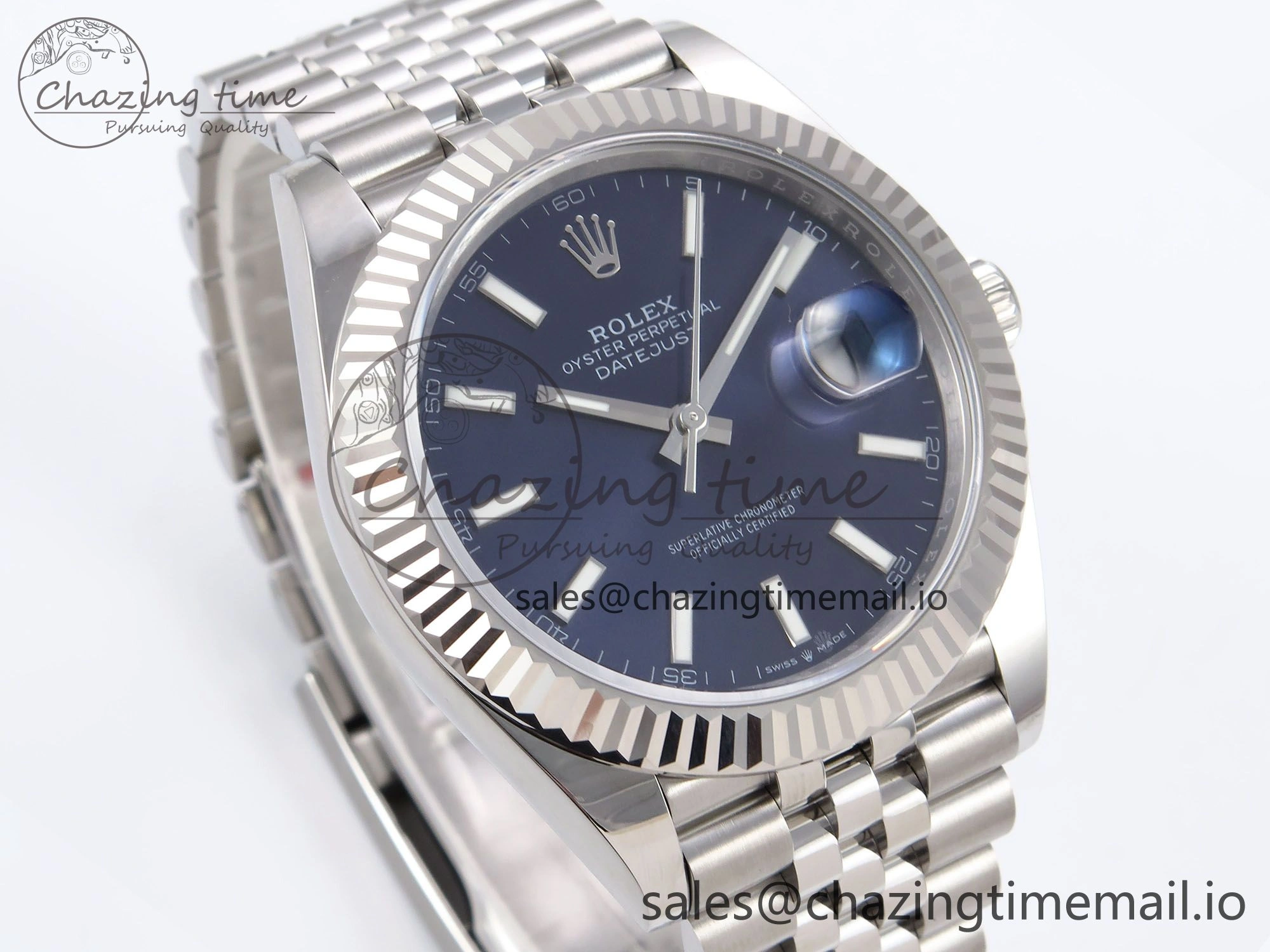 DateJust 41 126334 EWEF Best Edition Blue Stick Dial on Jubilee Bracelet A3235