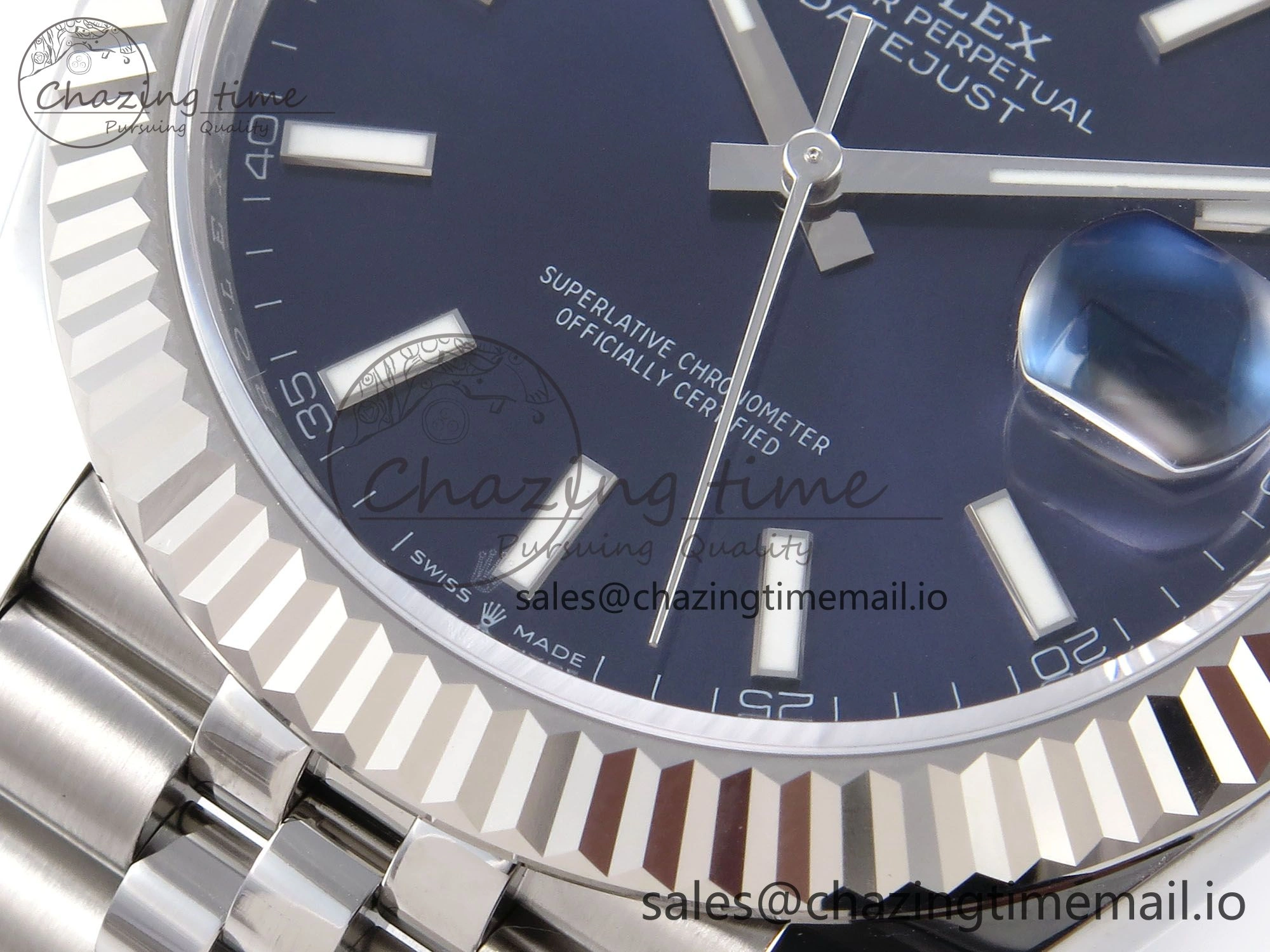 DateJust 41 126334 EWEF Best Edition Blue Stick Dial on Jubilee Bracelet A3235