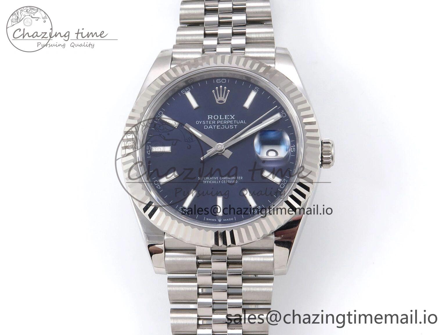 DateJust 41 126334 EWEF Best Edition Blue Stick Dial on Jubilee Bracelet A3235