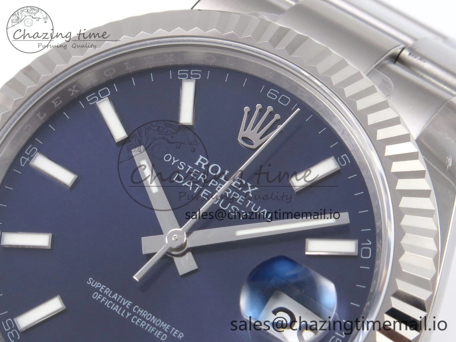 DateJust 41 126334 EWEF Best Edition Blue Stick Dial on Oyster Bracelet A3235