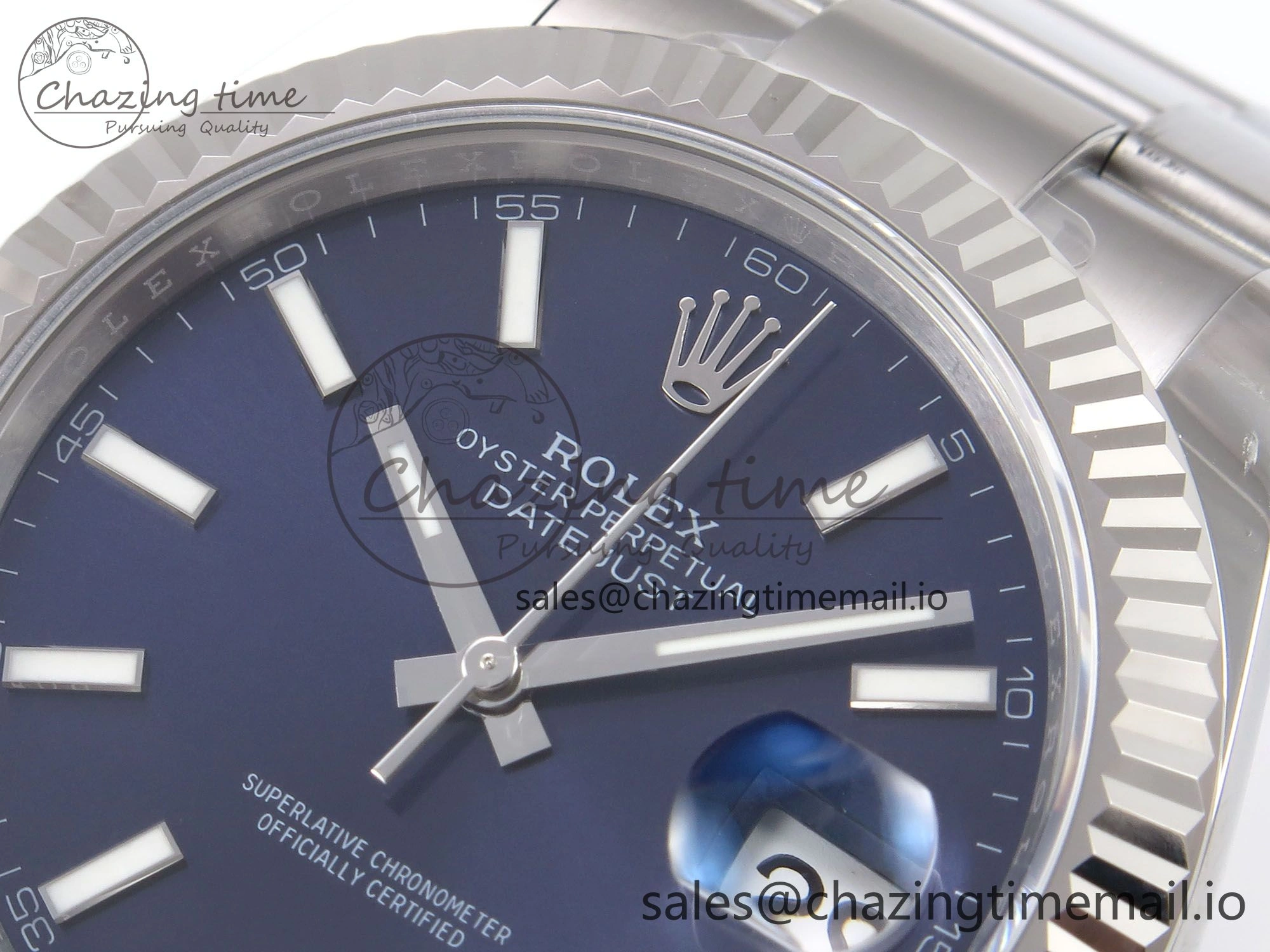 DateJust 41 126334 EWEF Best Edition Blue Stick Dial on Oyster Bracelet A3235