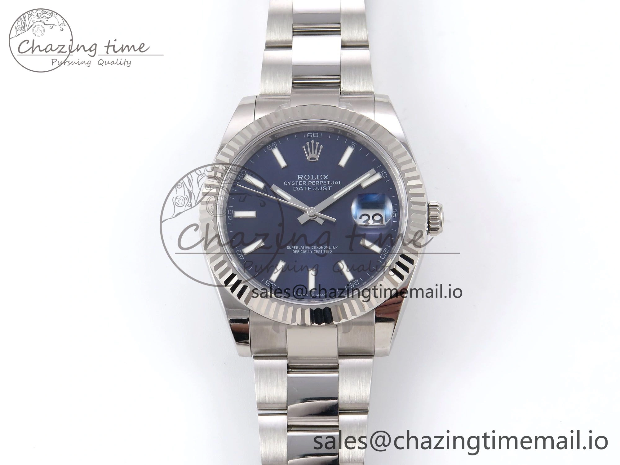 DateJust 41 126334 EWEF Best Edition Blue Stick Dial on Oyster Bracelet A3235