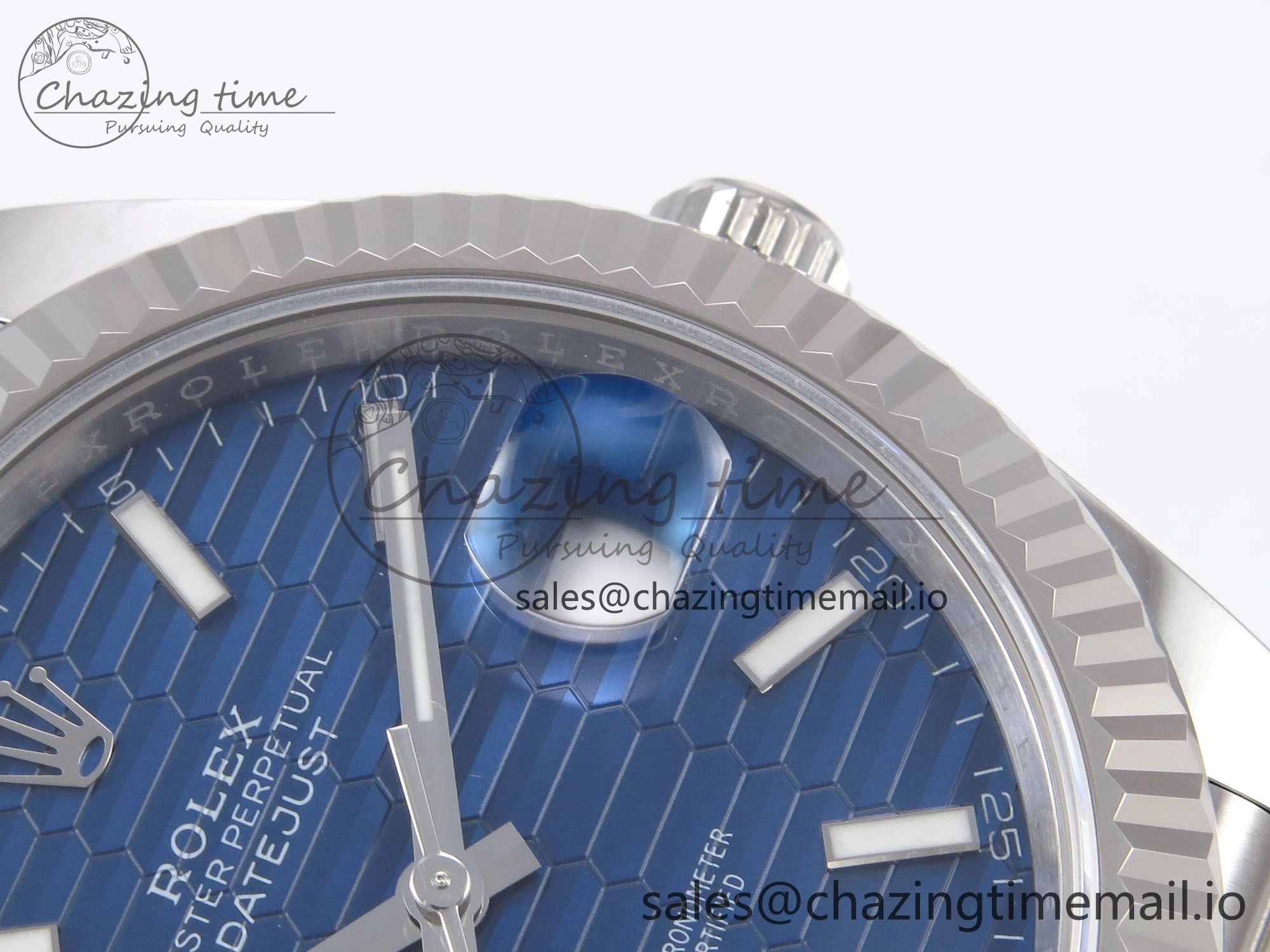 DateJust 41 126334 EWEF Best Edition Blue Textured Dial on Jubilee Bracelet A3235