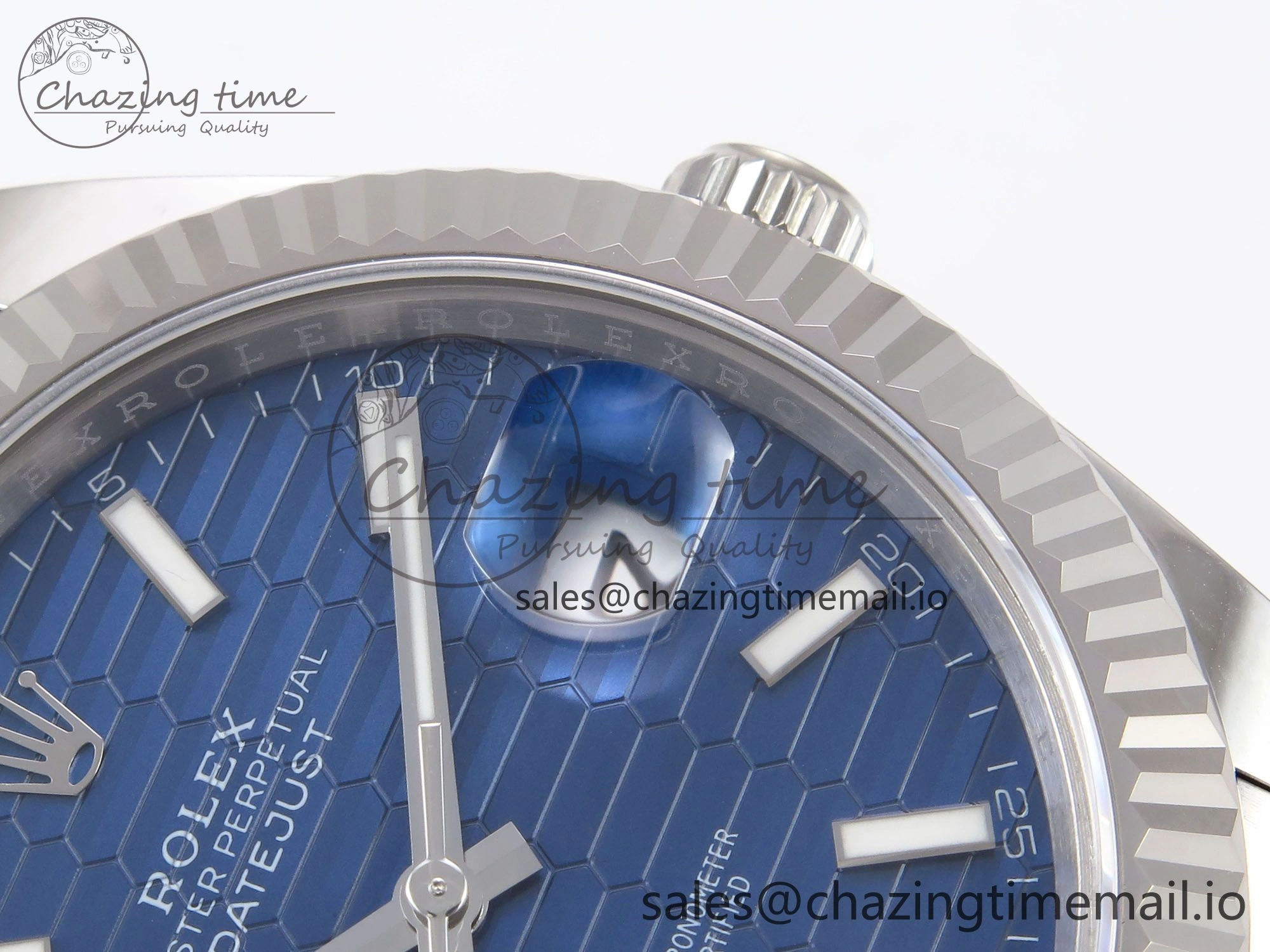 DateJust 41 126334 EWEF Best Edition Blue Textured Dial on Oyster Bracelet A3235