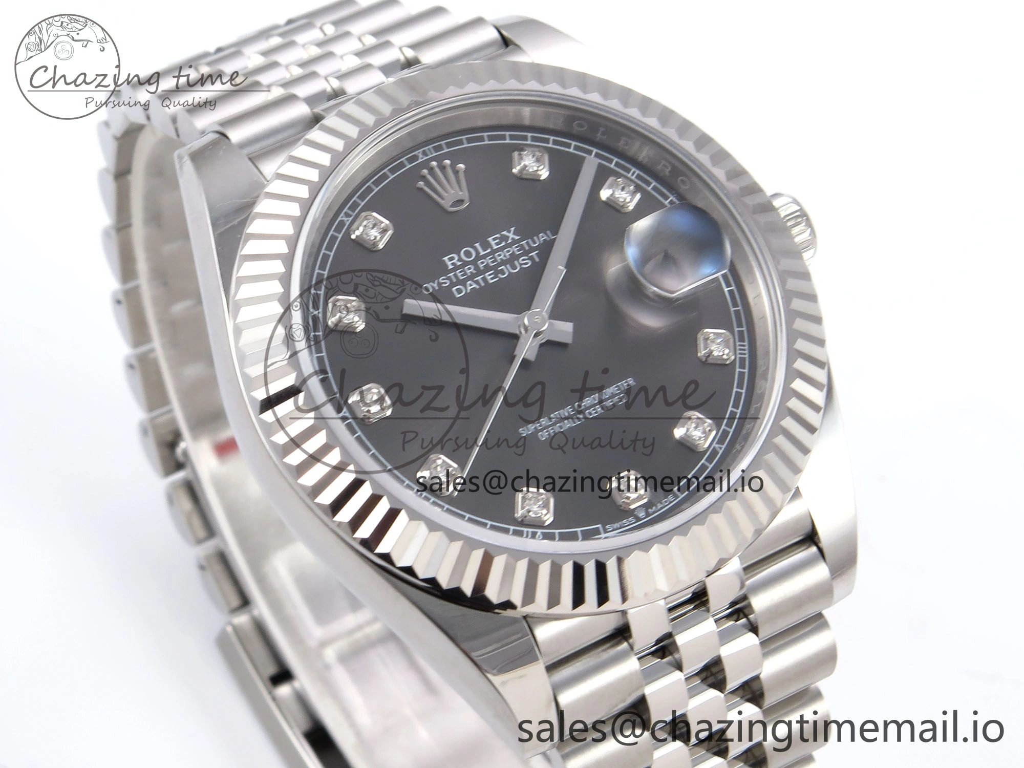 DateJust 41 126334 EWEF Best Edition Gray Diamonds Dial on Jubilee Bracelet A3235