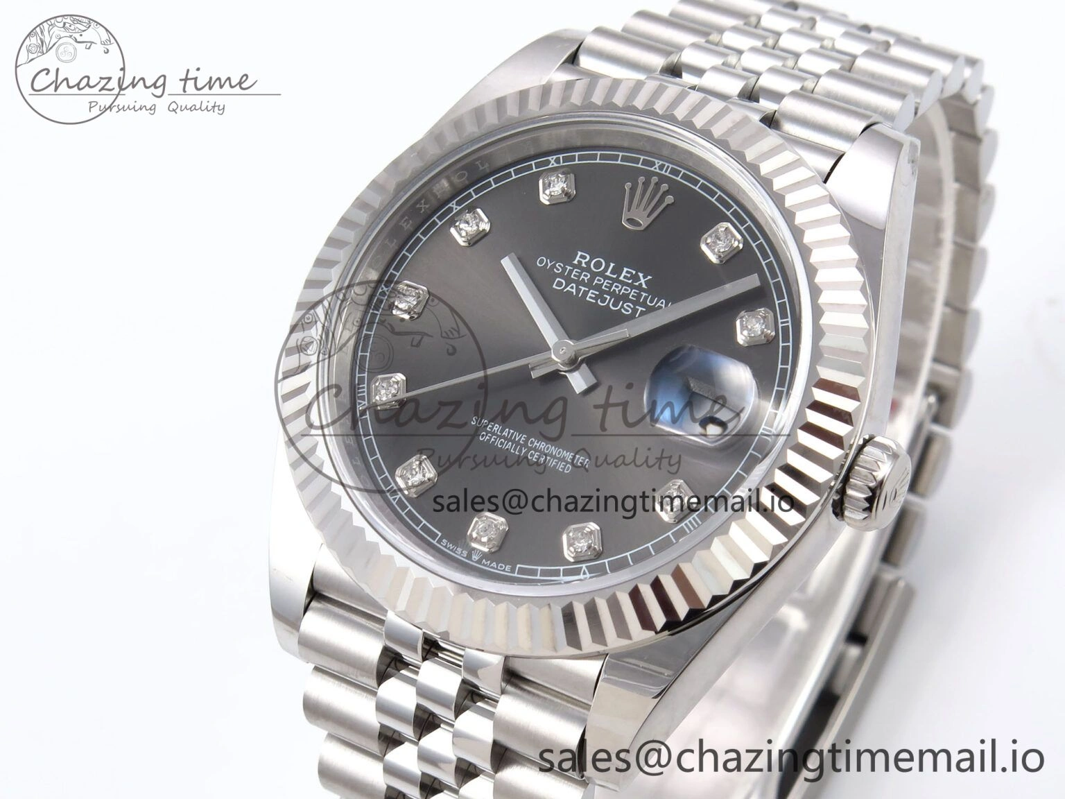 DateJust 41 126334 EWEF Best Edition Gray Diamonds Dial on Jubilee Bracelet A3235