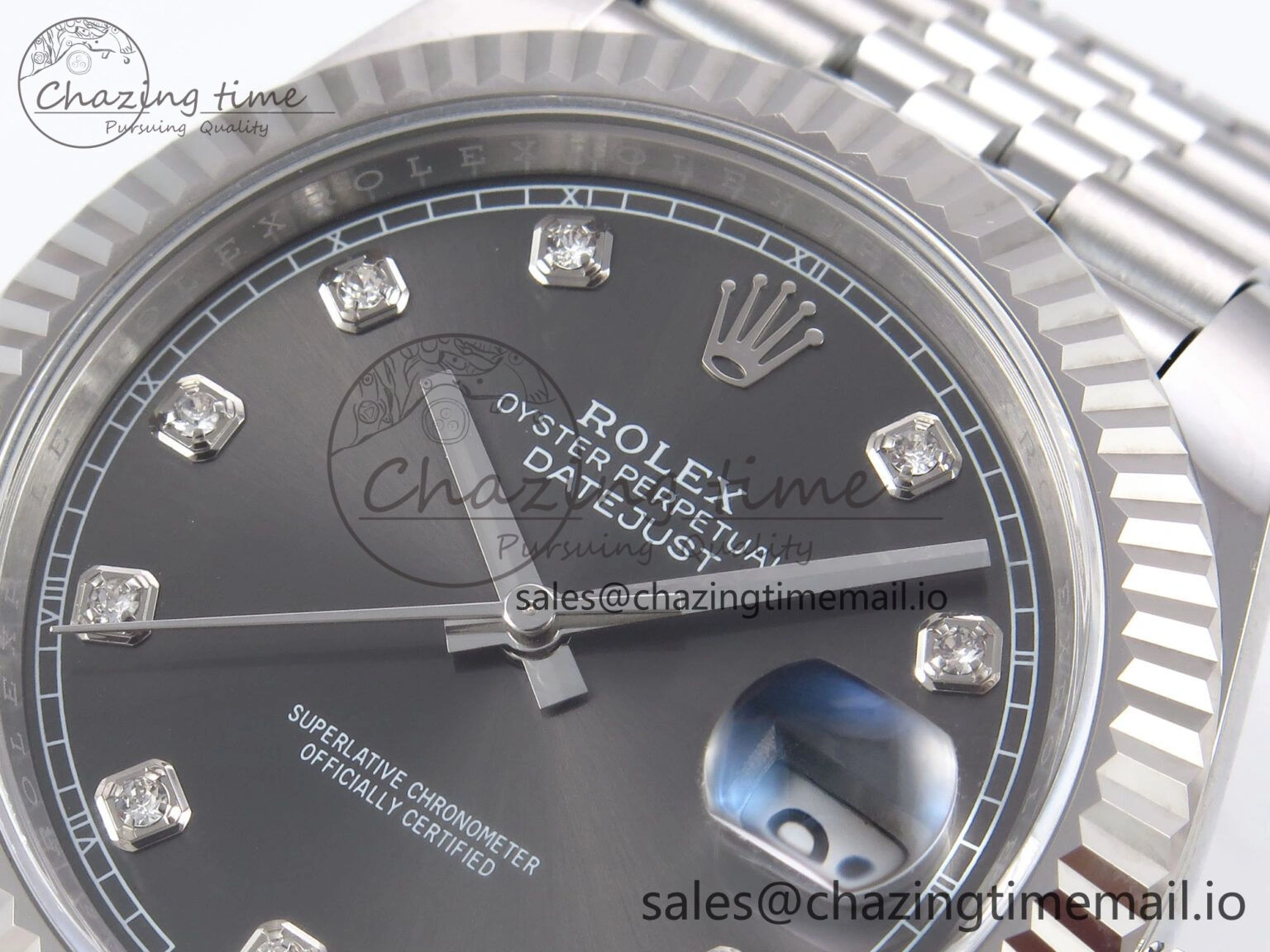DateJust 41 126334 EWEF Best Edition Gray Diamonds Dial on Jubilee Bracelet A3235