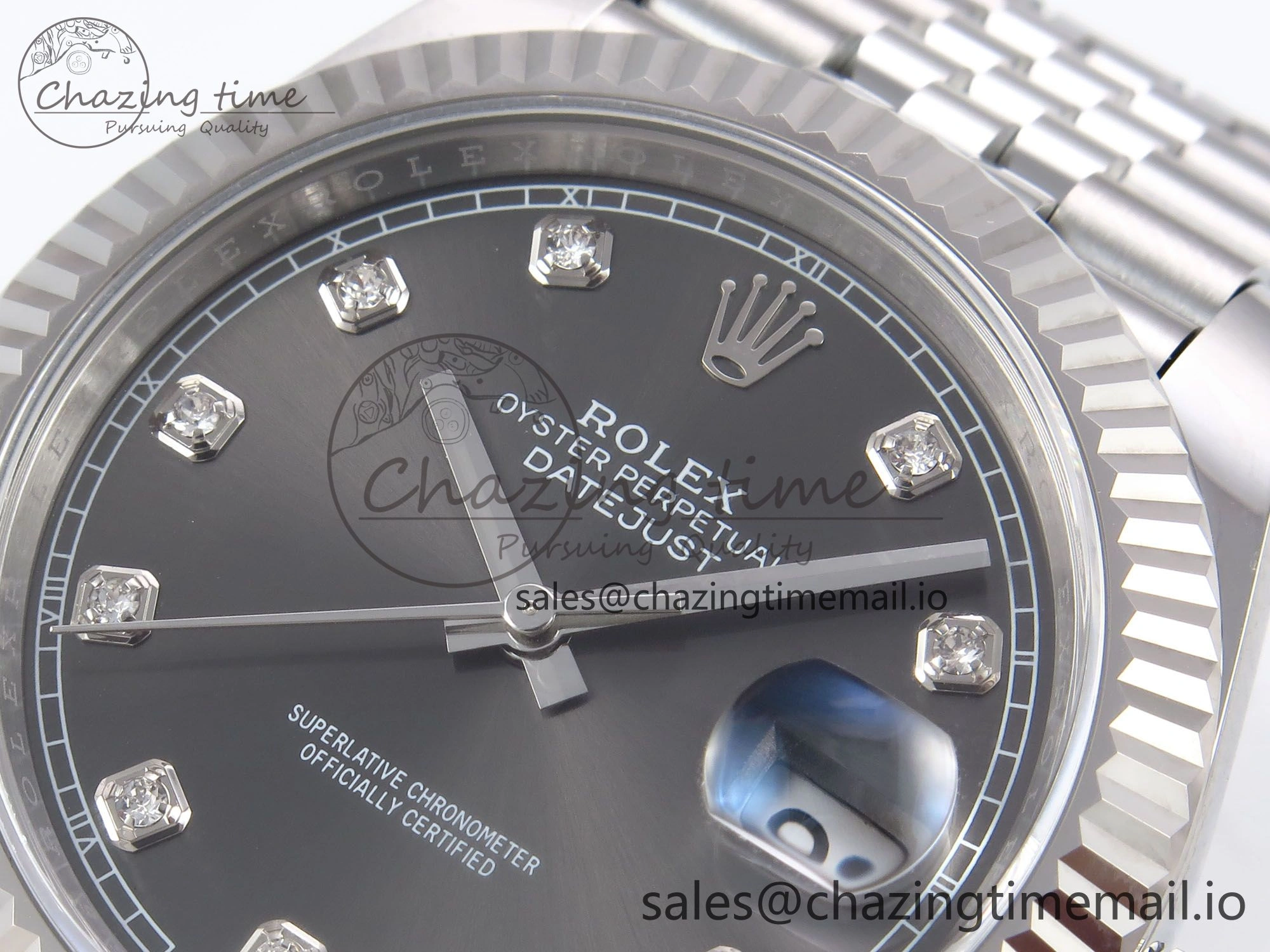 DateJust 41 126334 EWEF Best Edition Gray Diamonds Dial on Jubilee Bracelet A3235
