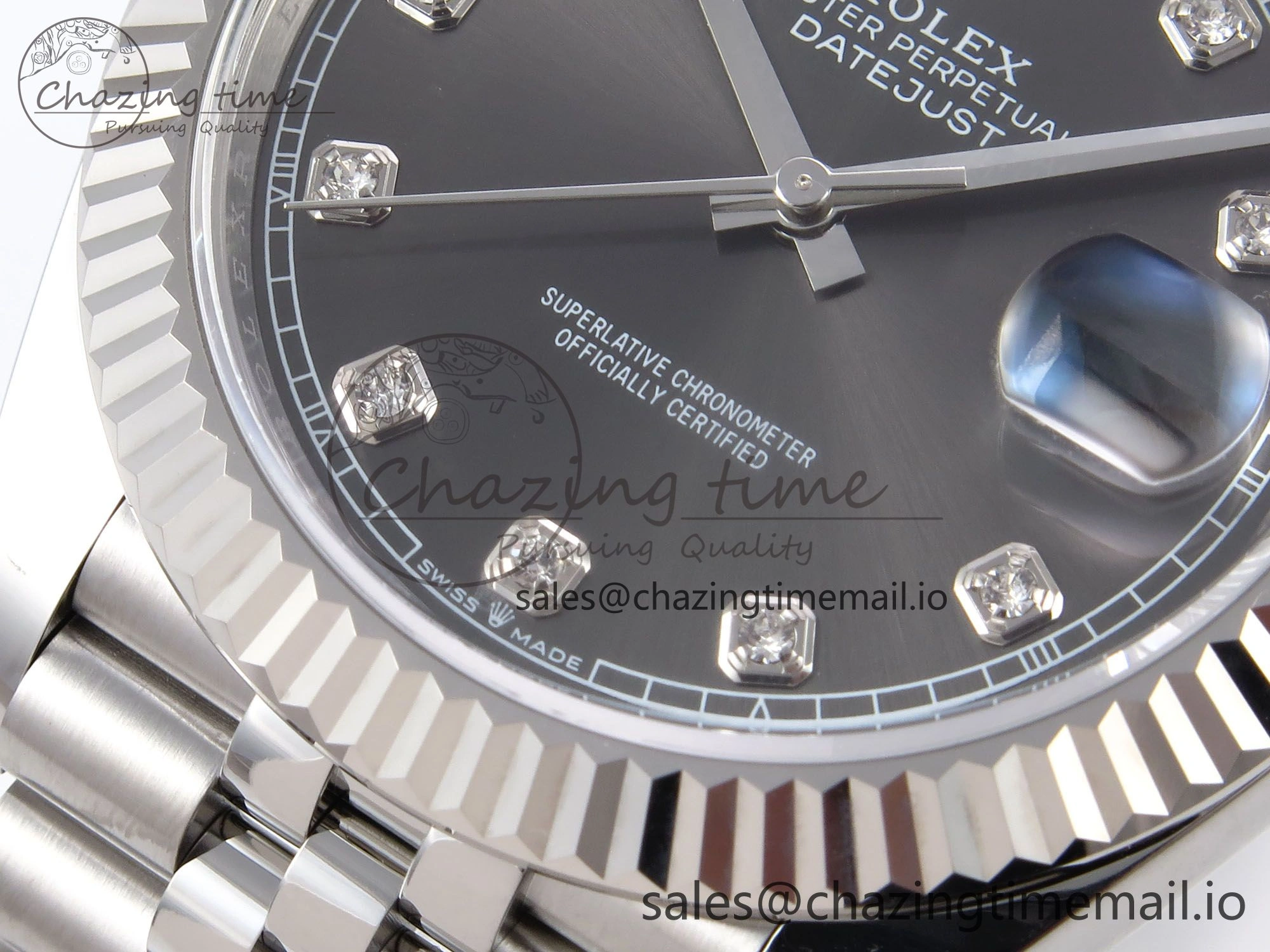 DateJust 41 126334 EWEF Best Edition Gray Diamonds Dial on Jubilee Bracelet A3235