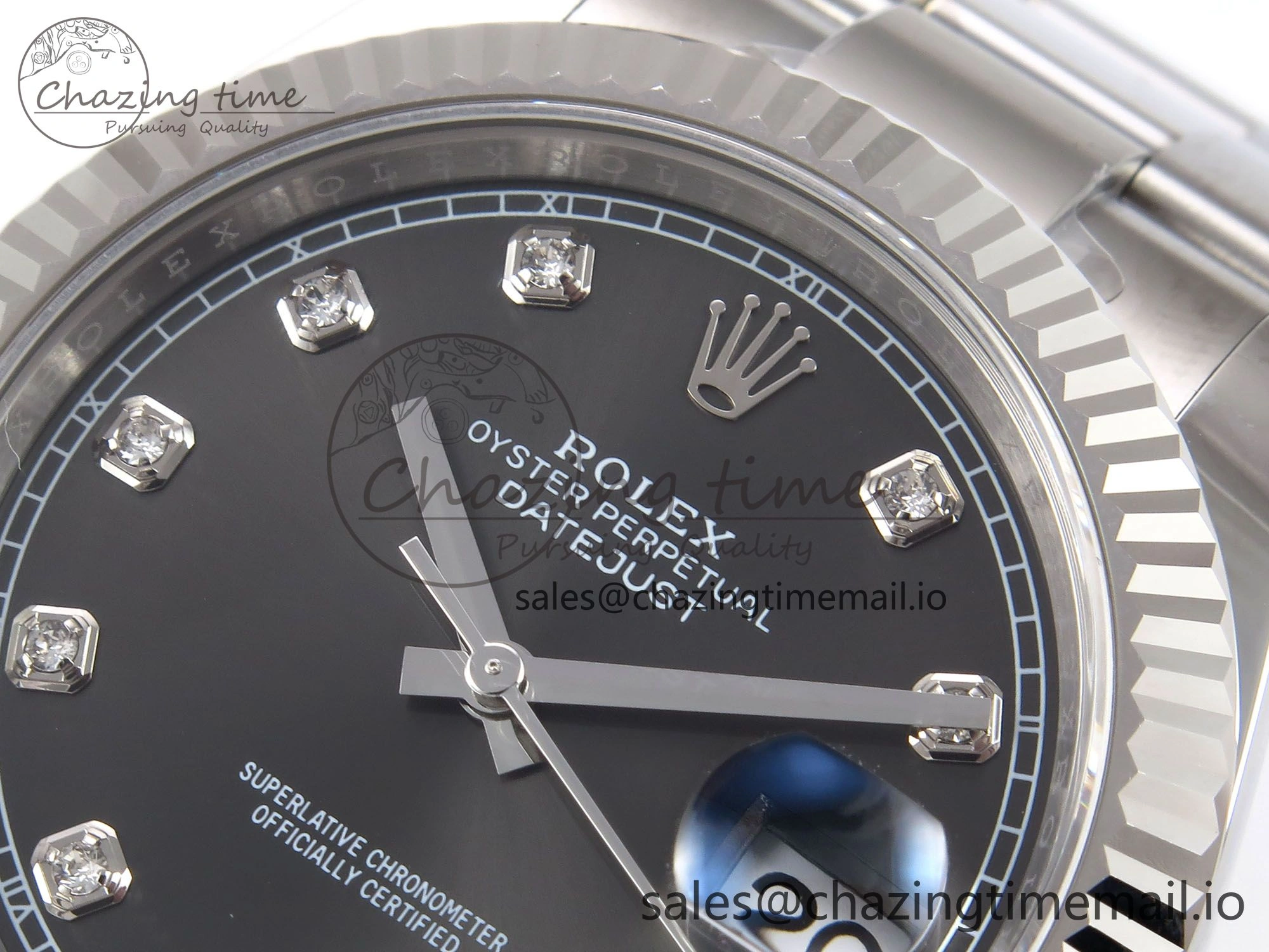 DateJust 41 126334 EWEF Best Edition Gray Diamonds Dial on Oyster Bracelet A3235