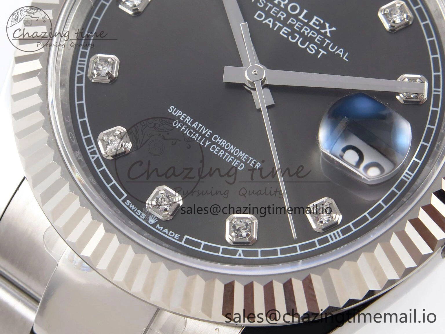 DateJust 41 126334 EWEF Best Edition Gray Diamonds Dial on Oyster Bracelet A3235