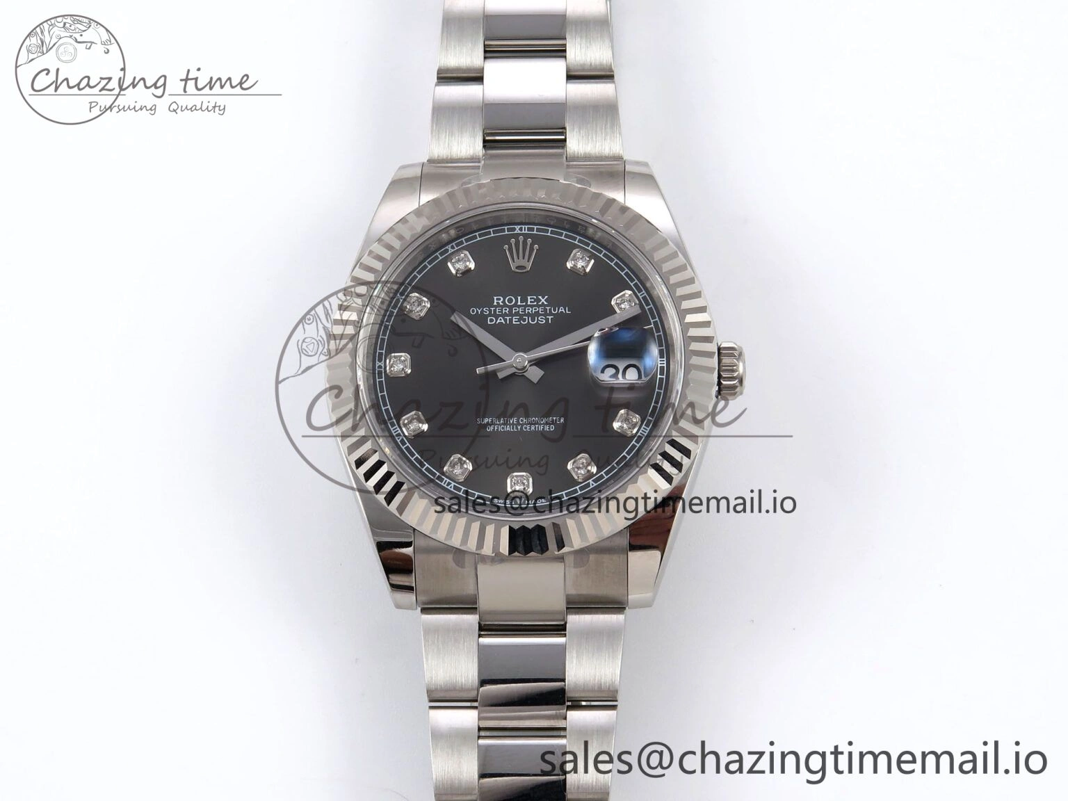 DateJust 41 126334 EWEF Best Edition Gray Diamonds Dial on Oyster Bracelet A3235