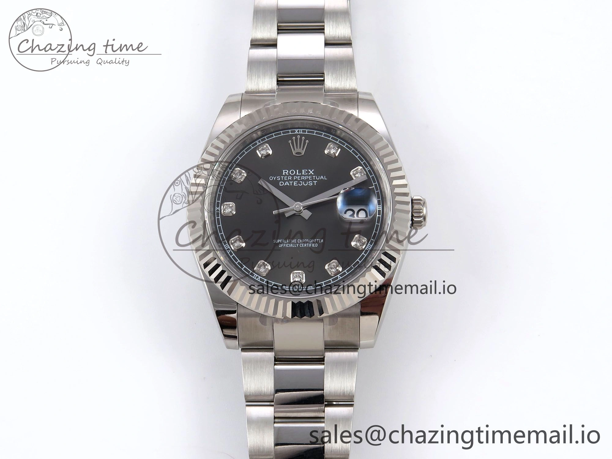 DateJust 41 126334 EWEF Best Edition Gray Diamonds Dial on Oyster Bracelet A3235