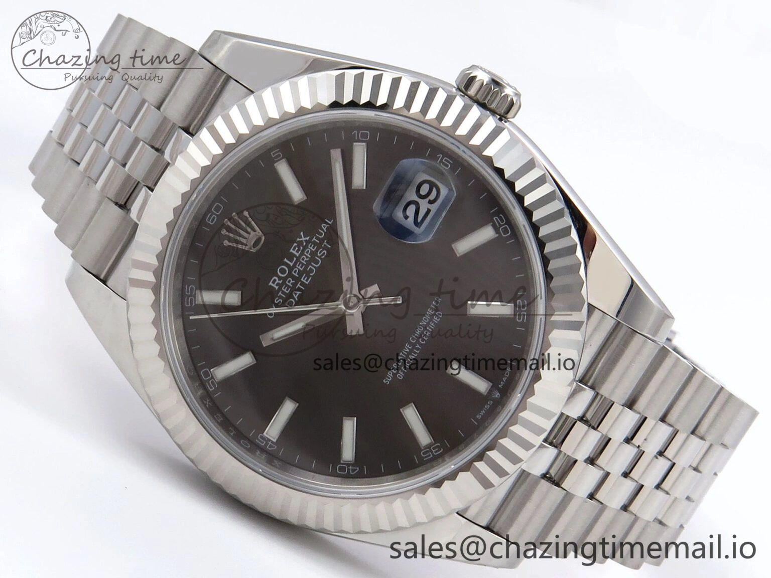 DateJust 41 126334 EWEF Best Edition Gray Stick Dial on Jubilee Bracelet A3235