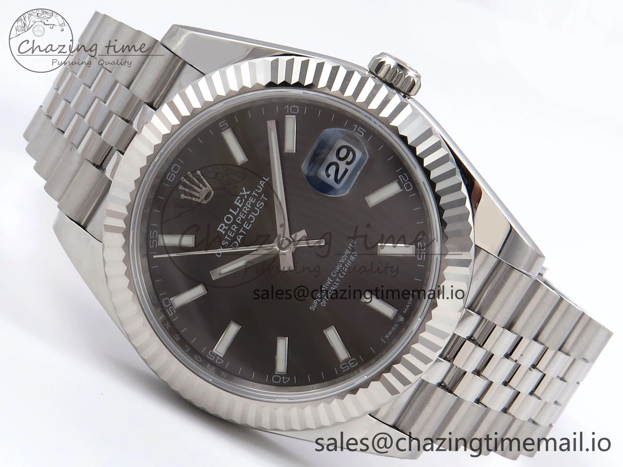 DateJust 41 126334 EWEF Best Edition Gray Stick Dial on Jubilee Bracelet A3235